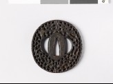 Tsuba with dragons amid scrollwork (EAX.10816)