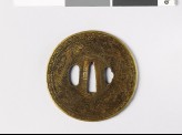 Round tsuba with dragons and Precious Objects