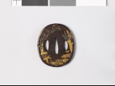 Tsuba with plants and flowers