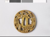 Tsuba with dragon and clouds