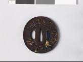 Tsuba with Chinese sage and figures in a landscape