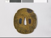 Mokkō-shaped tsuba with flowering plum tree (EAX.10919)