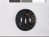 Tsuba depicting the Chinese hero Ch'ang Fei mounted in full armour