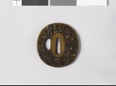 Tsuba depicting the Chinese sage Ch'in Kao riding a carp (EAX.10930)