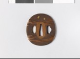 Tsuba with clouds and butterflies
