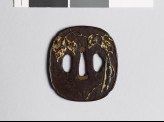 Tsuba with soy bean and leaves