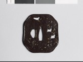 Tsuba with chidori, or flying birds, and waves