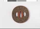 Tsuba with crested waves