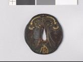 Octagonal tsuba with Chinese pendent