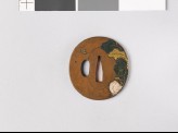 Tsuba with turnip and butterfly