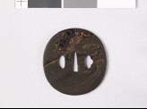 Tsuba depicting Raiden, the Thunder God, with bamboo and a rain storm on the reverse