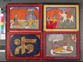 Album of 11 miniature paintings, mostly of Vaishnava deities