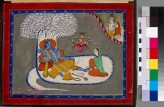 Vishnu reclining on the serpent Shesha in the primordial ocean