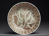 Plate with birds and trees