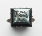 Rectangular seal ring with kufic inscription