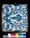 Tile with carnation, hyacinths, and tulips