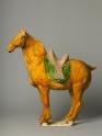 Earthenware horse with saddle