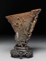 Rhinoceros horn libation cup with bronze-style decoration (EAX.5287)