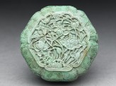 Turquoise box with floral design (EAX.5512)