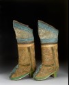 Pair of boots with flowers