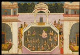 Maharaja Vijai Singh bathes with his ladies