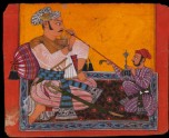 Maharaja Bhupat Pal smoking a hookah