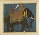 Sultan Muhammad Adil Shah and Ikhlas Khan riding an Elephant