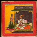A prince and lady meeting, illustrating the musical mode Raga Madhava (LI118.83)