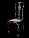 Lacquered chair with floral design