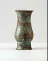 Ritual wine vessel, or zhi, with taotie pattern