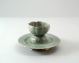 Greenware cup stand with cup (LI1301.104)