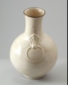 White ware vase with floral and geometric decoration