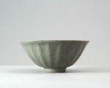 Greenware bowl with lotus petals