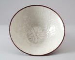 White ware bowl with phoenixes and floral decoration