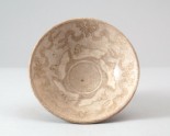 White ware bowl with rocks emerging from waves (LI1301.322)