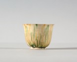Cup with three colour glaze