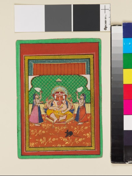 Seated Ganesha with attendantsfront