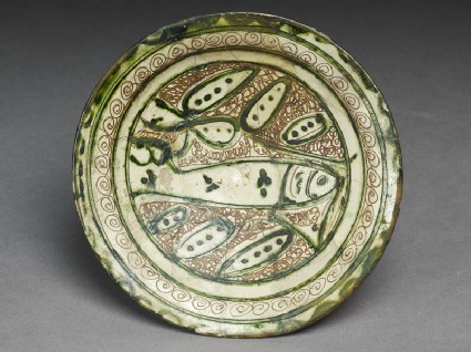 Dish with incised fishtop