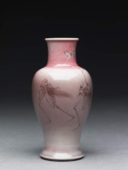 Baluster vase with a procession of insectsside