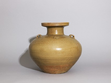 Greenware vase, or hu, with dish-shaped mouthside