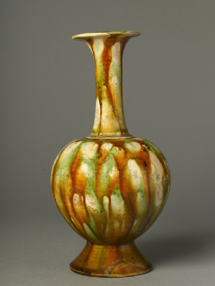 Vase with three-colour glazeside