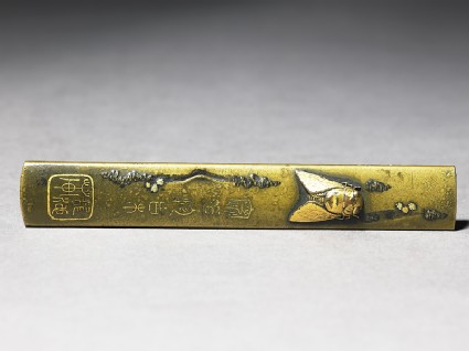 Kozuka, or knife handle, with a cicadafront