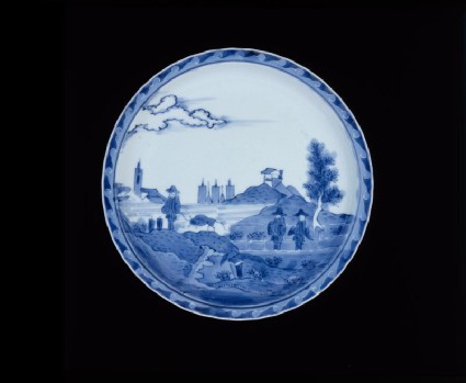 Plate with 'Deshima Island' themetop