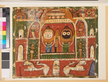 The Jagannatha Trio in the shrine at Purifront