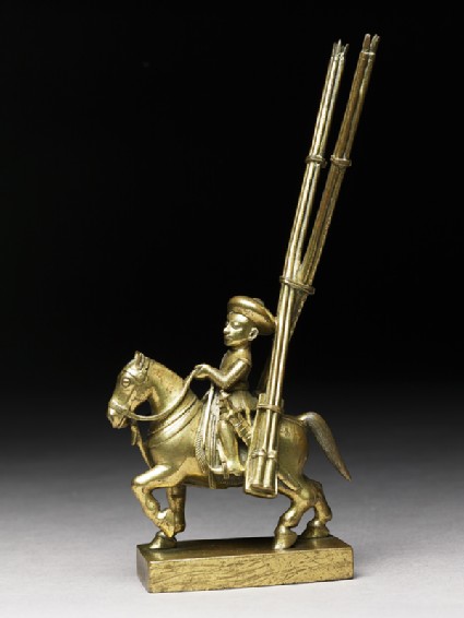 Toy soldier with horse and rocket-launchersside