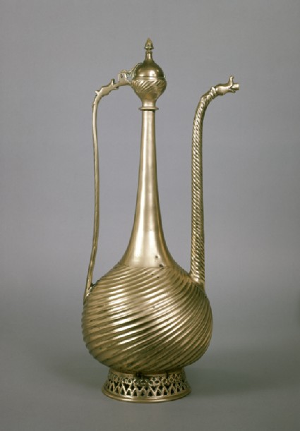 Brass ewer with dragon headsside