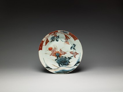 Plate with noshi, or auspicious abalone, on the rimtop