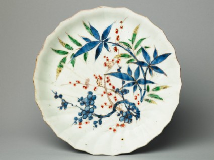 Plate with bamboo and prunus plantstop