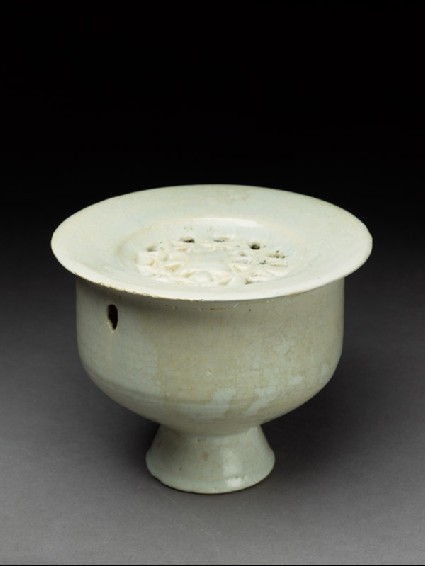 Vessel with pierced lid, possibly an incense burneroblique