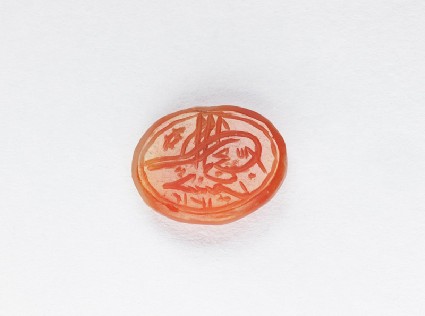 Oval bezel seal with Tughrā inscriptionfront
